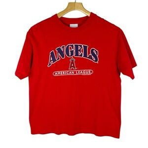 Los Angeles Angels Vintage Short Sleeve 100% Cotton Shirt Youth Size 14/16